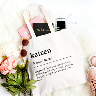Bolsa Tote Kaizen Japanese Word Personal Growth Definition