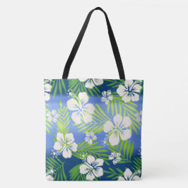 Bolsa Tote Kalani Tie Dye Blend Tropical Hibiscus - Azul