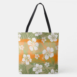 Bolsa Tote Kalani Tie Dye Blend Tropical Hibiscus - Laranja