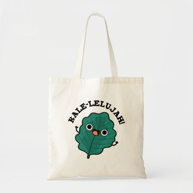 Bolsa Tote Kale Lelujah Funny Veggie Kale Pun (Frente)