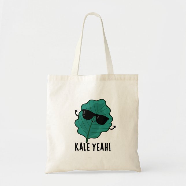 Bolsa Tote Kale Sim Engraçado Veggie Pun (Frente)