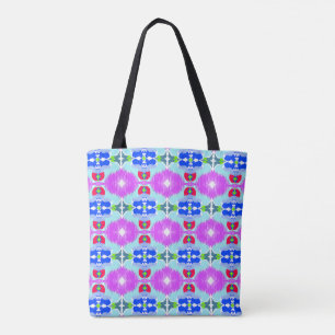 Bolsa Tote Kaleidoscópio Flor Azure