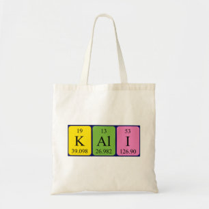 Bolsa Tote Kali periodic table name tote bag
