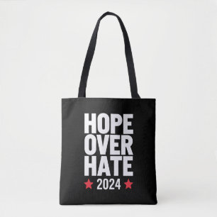 Bolsa Tote Kamala Harris 2024 Esperança Sobre Ódio Presidenci