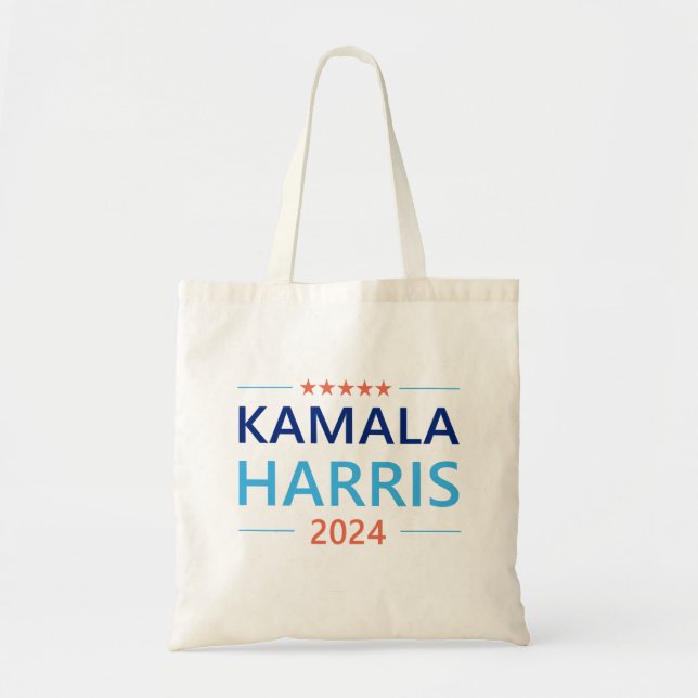 Bolsa Tote Kamala Harris 2024 para o Presidente (Frente)