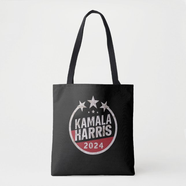 Bolsa Tote Kamala Harris 2024 Para Presidente Retro Eleição (Frente)