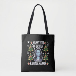 Bolsa Tote Kamala Harris Natal Papai Noel Alegre 4 De Páscoa