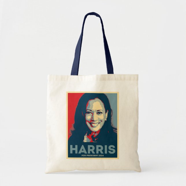 Bolsa Tote Kamala Harris Para O Presidente 2024 - Esperança (Frente)