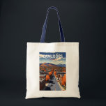 Bolsa Tote Kamloops Canada Viagem Art Vintage<br><div class="desc">Kamloops retro vetor viagem design. Copenhagen, Kamloops é uma cidade canadense na Colúmbia Britânica, onde os rios North e South Thompson se encontram.</div>