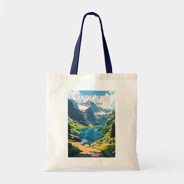 Bolsa Tote Kandersteg Suiça Art Vintage (Frente)