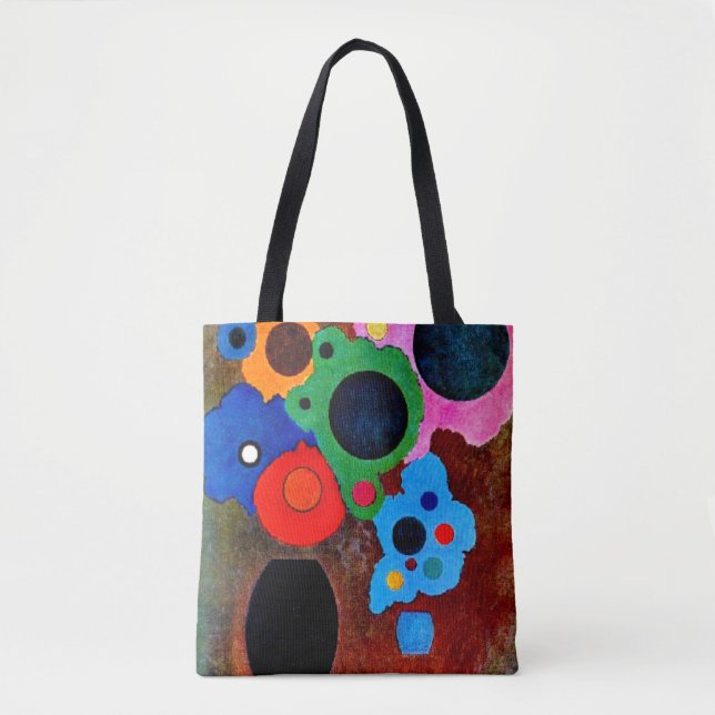 Bolsa Tote Kandinsky - Aumento Preto, abstrato art, (Frente)