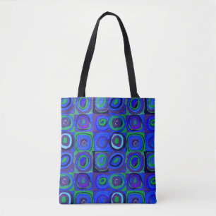 Bolsa Tote Kandinsky Farbstudie Quadrados Azuis Círculo Quadr