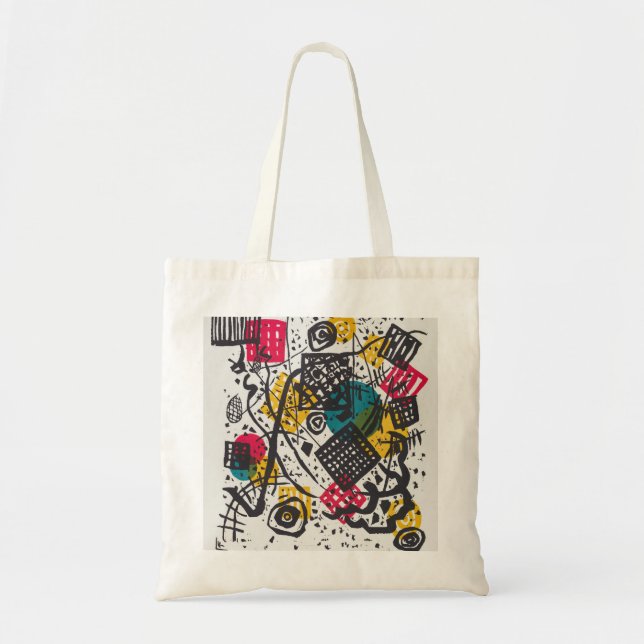 Bolsa Tote Kandinsky Small Worlds V Abstrato Classic (Frente)
