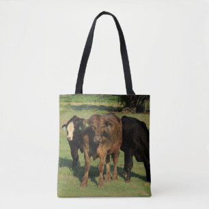 Bolsa Tote Kansas Vacas em um Saco de Tota de Pastura