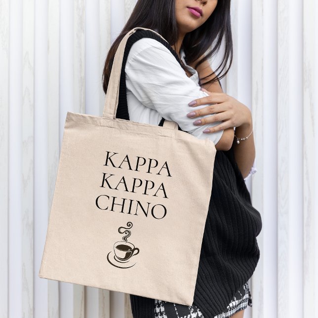 Bolsa Tote Kappa Kappa Chino Funny Coffee Lover (Criador carregado)