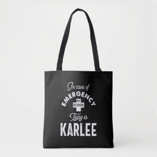Bolsa Tote Karlee Personalised Name Birthday Gift