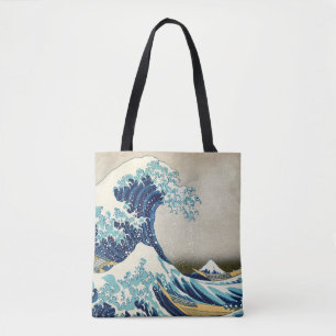 Bolsa Tote Katsushika Hokusai - A onda do Excelente de Kanaga