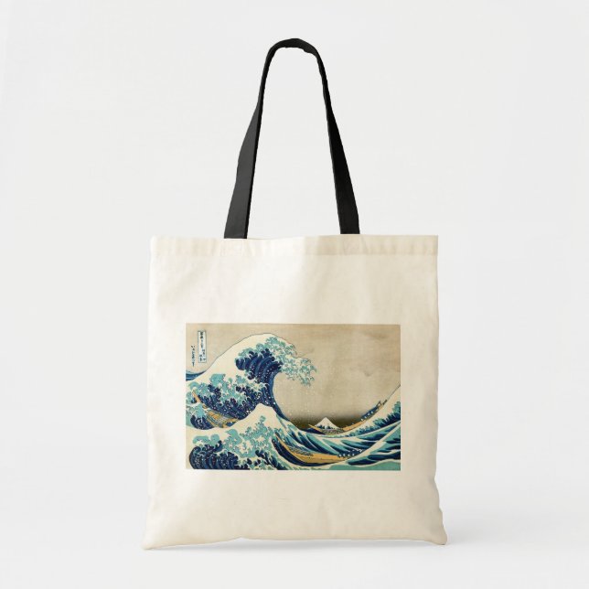 Bolsa Tote Katsushika Hokusai - A onda do Excelente de Kanaga (Frente)