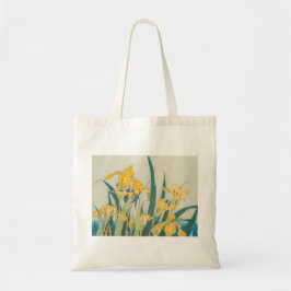 Bolsa Tote Katsushika Hokusai - Gafanhoto e Iris