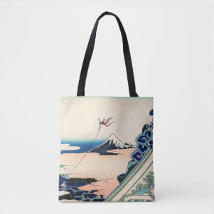 Bolsa Tote Katsushika Hokusai - Templo Asakusa Honganji, Edo