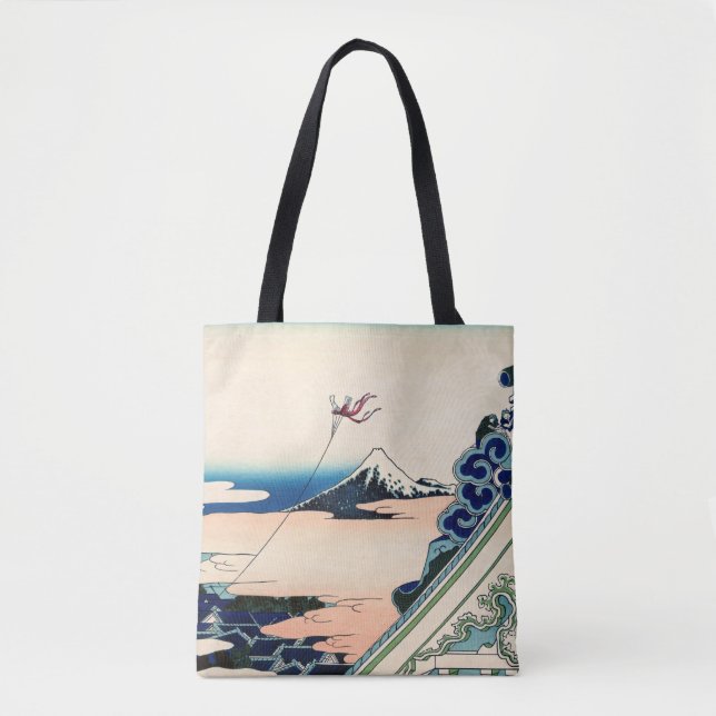 Bolsa Tote Katsushika Hokusai - Templo Asakusa Honganji, Edo (Frente)