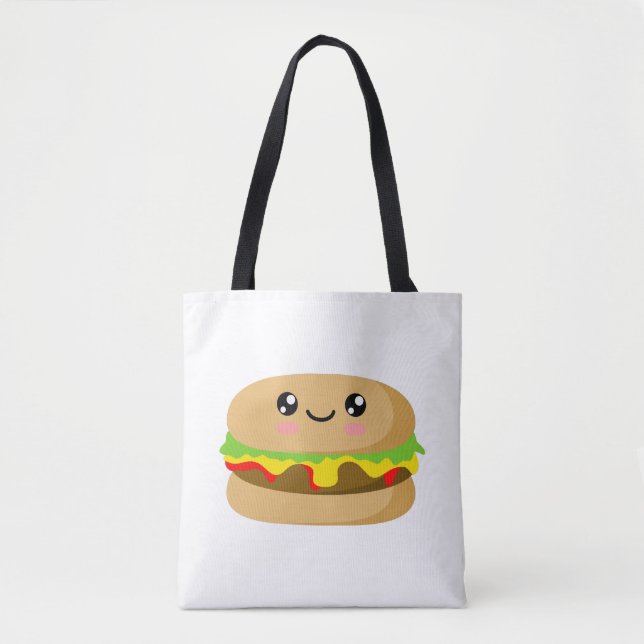 Bolsa Tote Kawaii Burger (Frente)