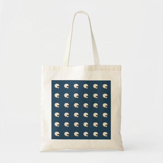 Bolsa Tote Kawaii Cachorro Bolinhas  azul escuro (Frente)