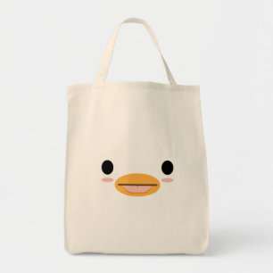 Bolsa Tote Kawaii Duck Tongue "Muito fofo para ser sério."