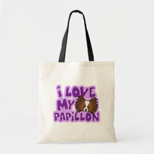 Bolsa Tote Kawaii eu amo meu Papillon