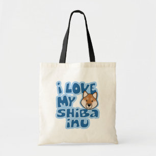 Bolsa Tote Kawaii eu amo meu Shiba Inu