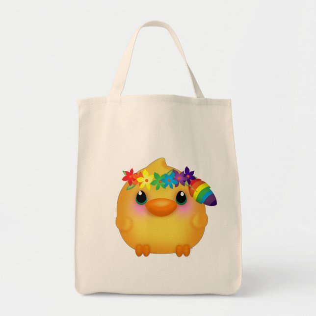 Bolsa Tote Kawaii Hippy Pintinho (Frente)