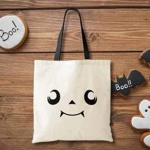 Bolsa Tote Kawaii Jack "O' Lanterna Pumpkin Face Com Presas