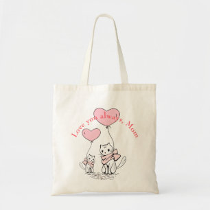 Bolsa Tote Kawaii Mãe, Cat & Kitten Personalizado