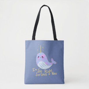 Bolsa Tote Kawaii - Narwhal grave
