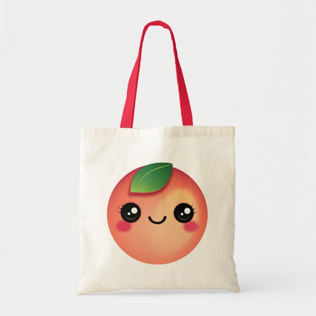 Bolsa Tote Kawaii Peach Tote Bag (Frente)
