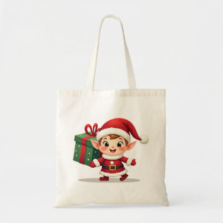 Bolsa Tote Kawaii Santa's Elf Helper Tote Bag