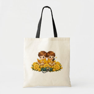 Bolsa Tote Kawaii Zodíaco Neos Gêmeos