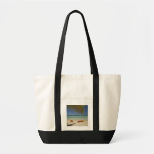 Bolsa Tote Kayaks na praia, estância de Plantation Island