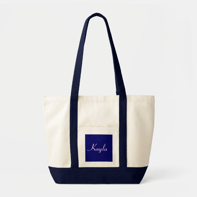 Bolsa Tote Kayla Em Marinho E Branco V (Frente)