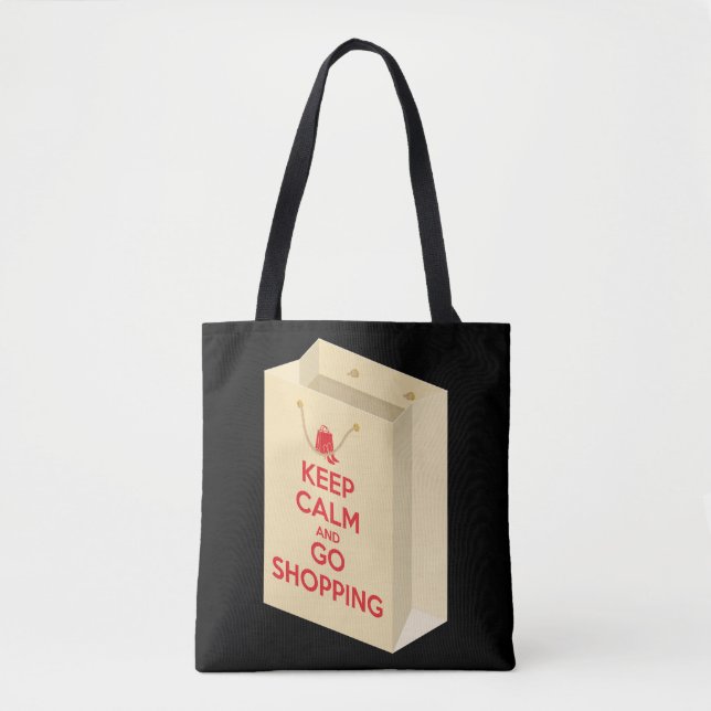 Bolsa Tote Keep Calm and Go Shopping (bag1) (Frente)