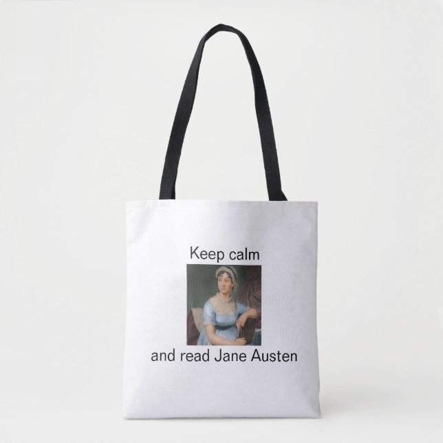 Bolsa Tote Keep calm and read Jane Austen  (Frente)