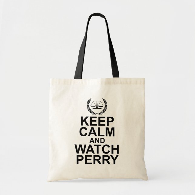 Bolsa Tote Keep Calm and Watch Perry Legal Humor (Frente)