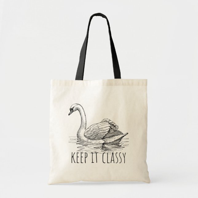 Bolsa Tote Keep It Classy Elegant Swan (Frente)