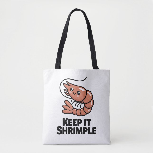 Bolsa Tote Keep It Shrimple Kawaii Shrimp (Frente)