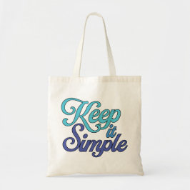 Bolsa Tote Keep It Simple Tote Bag (Blue)