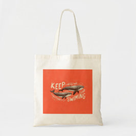Bolsa Tote Keep Swimming Whales