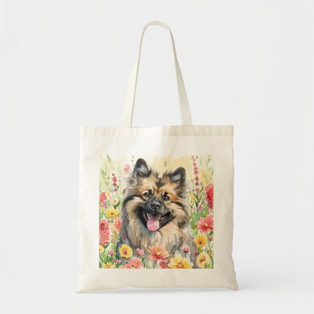 Bolsa Tote Keeshond Watercolor Tote Bag (Frente)