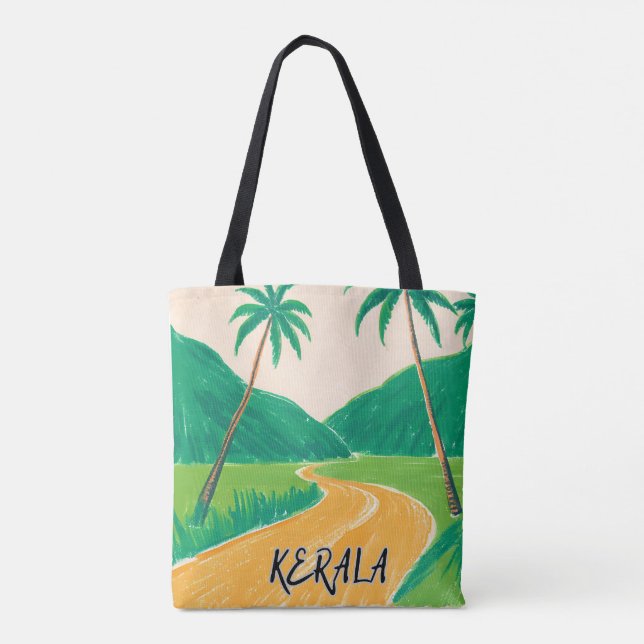 BOLSA TOTE KERALA ÍNDIA COCONUT TROPICAL INDIAN DESIGN (Verso)