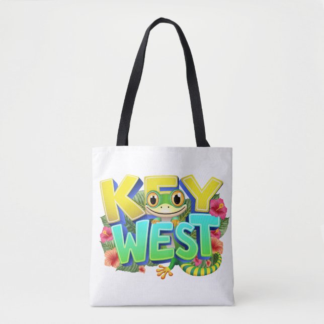 Bolsa Tote Key West Gecko Florida (Frente)