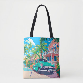 Bolsa Tote Key West in the 50 Watercolor